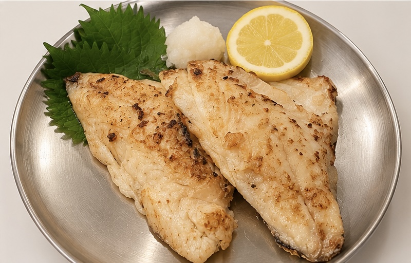 カレイの塩焼き